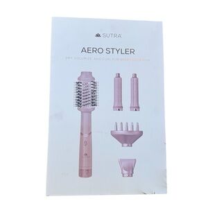 Sutra Aero Styler Blow Dry Curling Straightner Multi Wand All In 1 Pink Hair New
